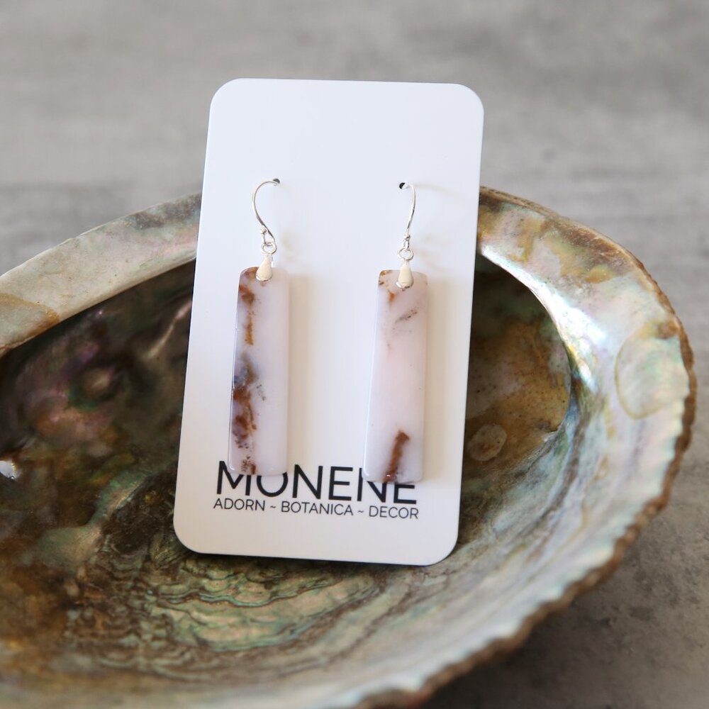 Petal Smoke | Pink Opal and Sterling Silver Earrings